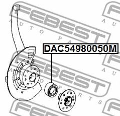 Купить FEBEST DAC54980050M Подшипник ступицы передний 54х98х50 MERCEDES BENZ ML 164 2004-2011 DAC54980050M