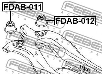 Купить FEBEST FDAB-012 Сайлентблок задн балки задний FORD MONDEO GE 2000-2007 FDAB-012