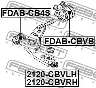Купить FEBEST FDAB-CBVB Сайлентблок рычага задний FORD KUGA CBV 2008-2012 FDAB-CBVB
