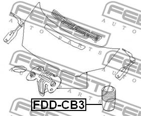 Купить FEBEST FDD-CB3 Отбойник капота FDD-CB3