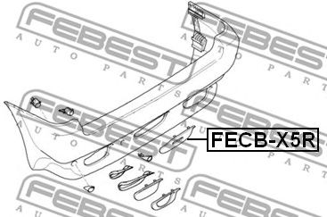 Купить FEBEST FECB-X5R Заглушка буксировочного крюка FECB-X5R