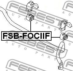 Купить FEBEST FSB-FOCIIF Втулка стабилизатора FORD FOCUS C-MAX CAP 2003-2007 FSB-FOCIIF
