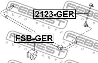 Купить FEBEST FSB-GER Втулка стабилизатора задняя FORD MONDEO GE 2000-2007 (20.4мм) FSB-GER