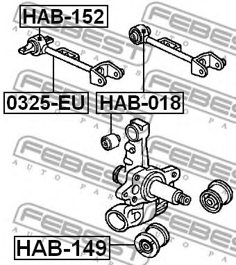 Купить FEBEST HAB-018 Сайлентблок задн рычага HONDA CR-V II 02-06 HAB-018