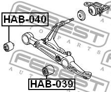 Купить FEBEST HAB-039 Сайлентблок нижн рычага внешний HONDA CIVIC 88-95 HAB-039