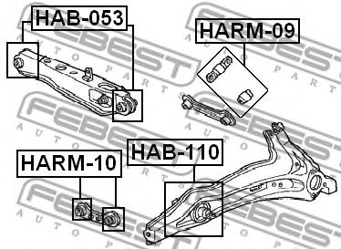 Купить FEBEST HAB-053 Сайлентблок задн нижн рычага HONDA CR-V 96-01 HAB-053