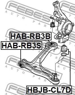 Купить FEBEST HAB-RB3S Сайлентблок рычага передний HONDA ODYSSEY III (LHD) 2005-2010 HAB-RB3S