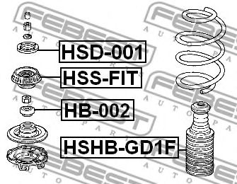 Купить FEBEST HB-002 Подшипник опоры амортизатора HONDA JAZZ/FIT GD# 2002-2008 HB-002
