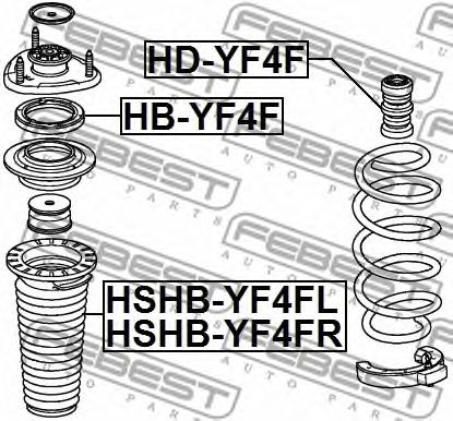 Купить FEBEST HB-YF4F Подшипник опоры амортизатора HONDA PILOT YF4 2009- HB-YF4F