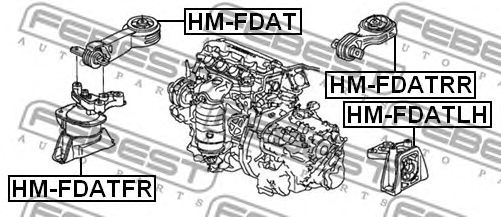 Купить FEBEST HM-FDATRR Опора двигателя HM-FDATRR