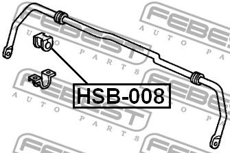 Купить FEBEST HSB-008 Втулка стабилизатора HONDA CR-V RD1 1996­-2001 HSB-008