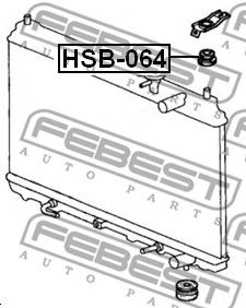 Купить FEBEST HSB-064 Опора радиатора HSB-064