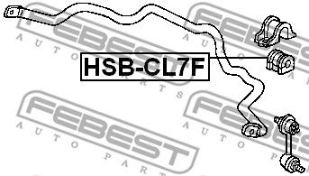 Купить FEBEST HSB-CL7F Втулка стабилизатора передняя HONDA ACCORD CL# 2002-2008 (26.5мм) HSB-CL7F