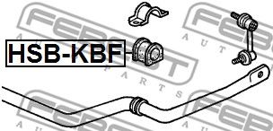 Купить FEBEST HSB-KBF Втулка стабилизатора HONDA LEGEND KA9 1996-2004 HSB-KBF