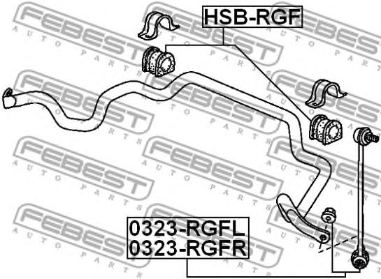 Купить FEBEST HSB-RGF Втулка стабилизатора HONDA STEP WGN RG3 2006­-2009 HSB-RGF