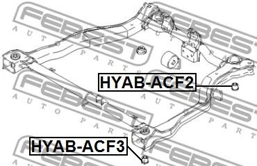 Купить FEBEST HYAB-ACF3 Сайлентблок подрамника HYAB-ACF3