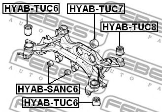 Купить FEBEST HYAB-SANC6 Опора дифференциала HYUNDAI SANTA FE 06- HYAB-SANC6