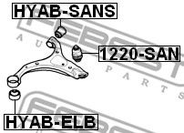 Купить FEBEST HYAB-SANS Сайлентблок рычага задний HYUNDAI SANTA FE II/III, KIA SORENTO 09- HYAB-SANS