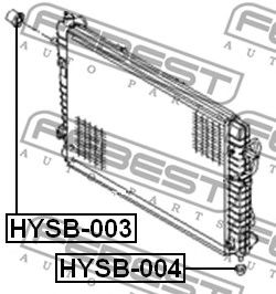 Купить FEBEST HYSB-004 Опора радиатора HYSB-004