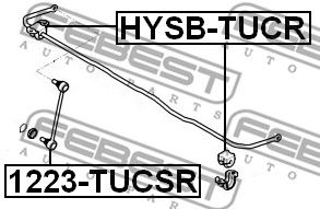 Купить FEBEST HYSB-TUCR Втулка стабилизатора задняя HYUNDAI TUCSON 2004-2010 (14.8мм) HYSB-TUCR