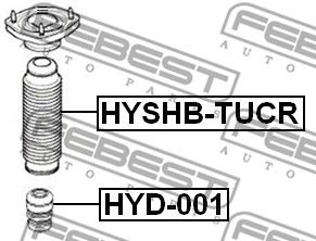 Купить FEBEST HYSHB-TUCR Пыльник амортизатора HYSHB-TUCR