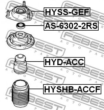 Купить FEBEST HYSS-GEF Опора амортизатора HYSS-GEF