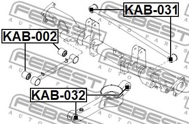 Купить FEBEST KAB-032 Сайлентблок задн подвески KIA CARNIVAL 99-05 KAB-032