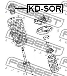 Купить FEBEST KD-SOR Отбойник амортизатора передний KIA SORENTO 02-06 KD-SOR