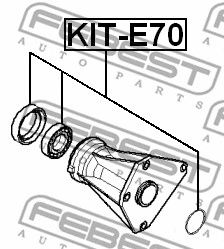 Купить FEBEST KIT-E70 Подшипник шарик перед полуоси ремкомпл 35х62х14 BMW X5 E70 2006-2013 KIT-E70