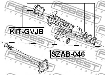 Купить FEBEST KIT-GVJB Подшипник полуоси комплект SUZUKI GRAND VITARA/ESCUDO 2006-2014 KIT-GVJB