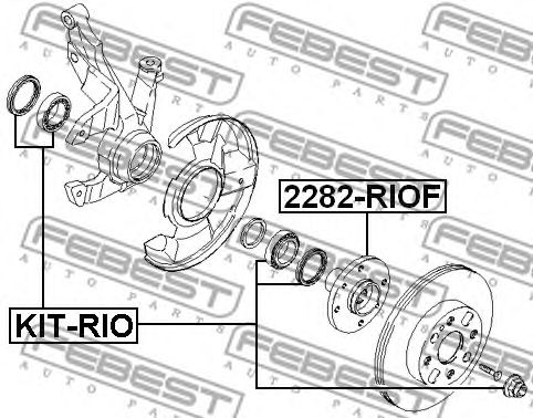 Купить FEBEST KIT-RIO Подшипники полуоси комплект KIT-RIO