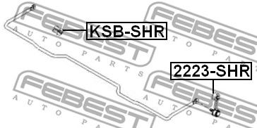 Купить FEBEST KSB-SHR Втулка стабилизатора задняя KIA SPECTRA 2004-2009 (13мм) KSB-SHR