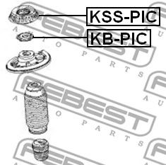Купить FEBEST KSS-PIC Опора амортизатора HYUNDAI i10, KIA PICANTO KSS-PIC