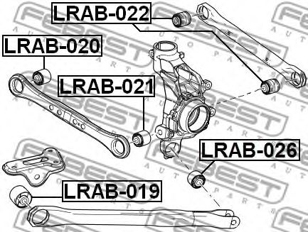 Купить FEBEST LRAB-022 Сайлентблок задн рычага LAND ROVER FREELANDER II 2006- LRAB-022