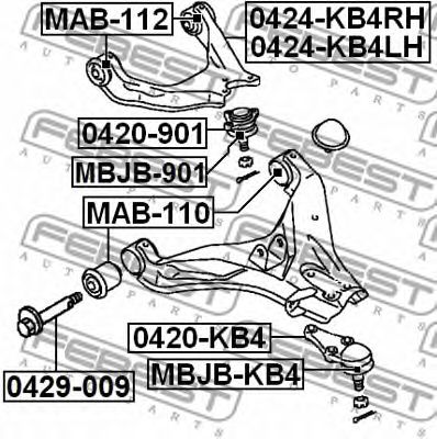Купить FEBEST MAB-112 Сайлентблок MAB-112