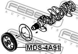 Купить FEBEST MDS-4A91 Шкив коленвала MITSUBISHI LANCER CY,CZ# 2007.03- MDS-4A91