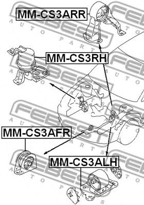 Купить FEBEST MM-CS3ARR Опора двигателя MM-CS3ARR
