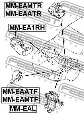 Купить FEBEST MM-EA1RH Опора двигателя MM-EA1RH