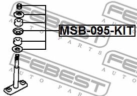 Купить FEBEST MSB-095-KIT Втулки тяги перед стабилиз компл MITSUBISHI PAJERO/MONTERO SPORT 96-06 MSB-095-KIT