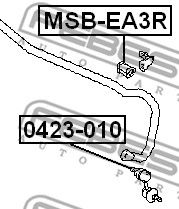 Купить FEBEST MSB-EA3R Втулка стабилизатора MITSUBISHI GALANT EA6A 1996.10-2006.03 MSB-EA3R