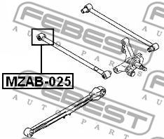 Купить FEBEST MZAB-025 Сайлентблок задн поперечн тяги MAZDA 626/CAPELLA (GF) 97- MZAB-025