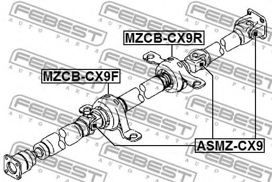 Купить FEBEST MZCB-CX9F Подшипник подвесной карданного вала MAZDA CX-9 TB 2007-2013 MZCB-CX9F