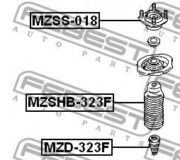 Купить FEBEST MZD-323F Отбойник амортизатора MZD-323F
