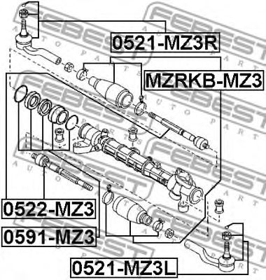 Купить FEBEST MZRKB-MZ3 Пыльник рулевой MZRKB-MZ3