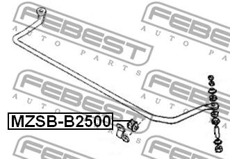 Купить FEBEST MZSB-B2500 Втулка стабилизатора MAZDA BT-50 UN 2006-2012 MZSB-B2500