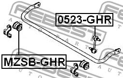 Купить FEBEST MZSB-GHR Втулка стабилизатора задняя MAZDA 6 GH 2008-2013 (20.3мм) MZSB-GHR