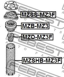 Купить FEBEST MZSS-MZ3F Опора амортизатора MAZDA 3 (BK) MZSS-MZ3F