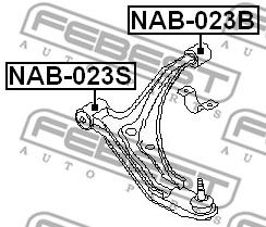 Купить FEBEST NAB023S сайлентблок рычага пер.!\ Nissan Micra all 93-03