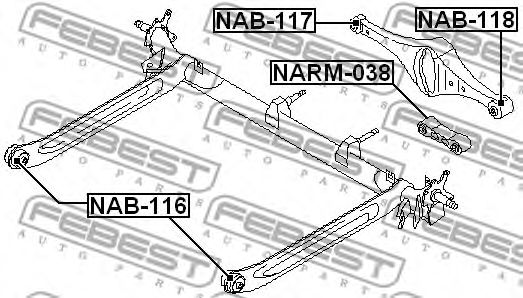 Купить FEBEST NAB-116 Сайлентблок NAB-116