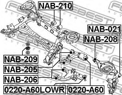 Купить FEBEST NAB-206 Сайлентблок NAB-206